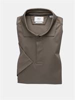 Eterna Super Soft Two Ply jersey polo i taupe. Slim Fit 2158 34 B68V